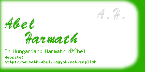 abel harmath business card